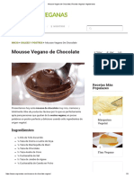 Mousse Vegano de Chocolate - Recetas Veganas Vegetarianas