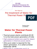 Pre-Treatment of Water For Thermal Power Plants