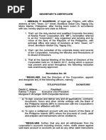 secretary's sample certificate Bank Open to A views) (8.3K Certificate Secretary's Account
