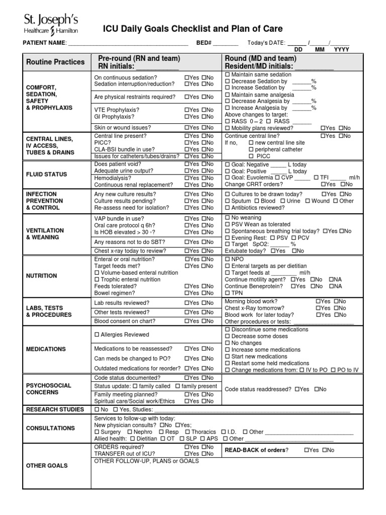ICU goal Intensive Care Unit Medical Specialties