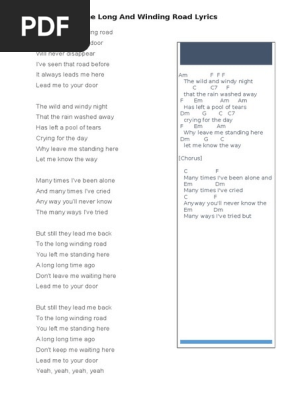 The Long And Winding Road Lyrics