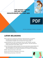 Deteksi Dini Risiko Tinggi Kehamilan untuk Menurunkan AKI dan AKB