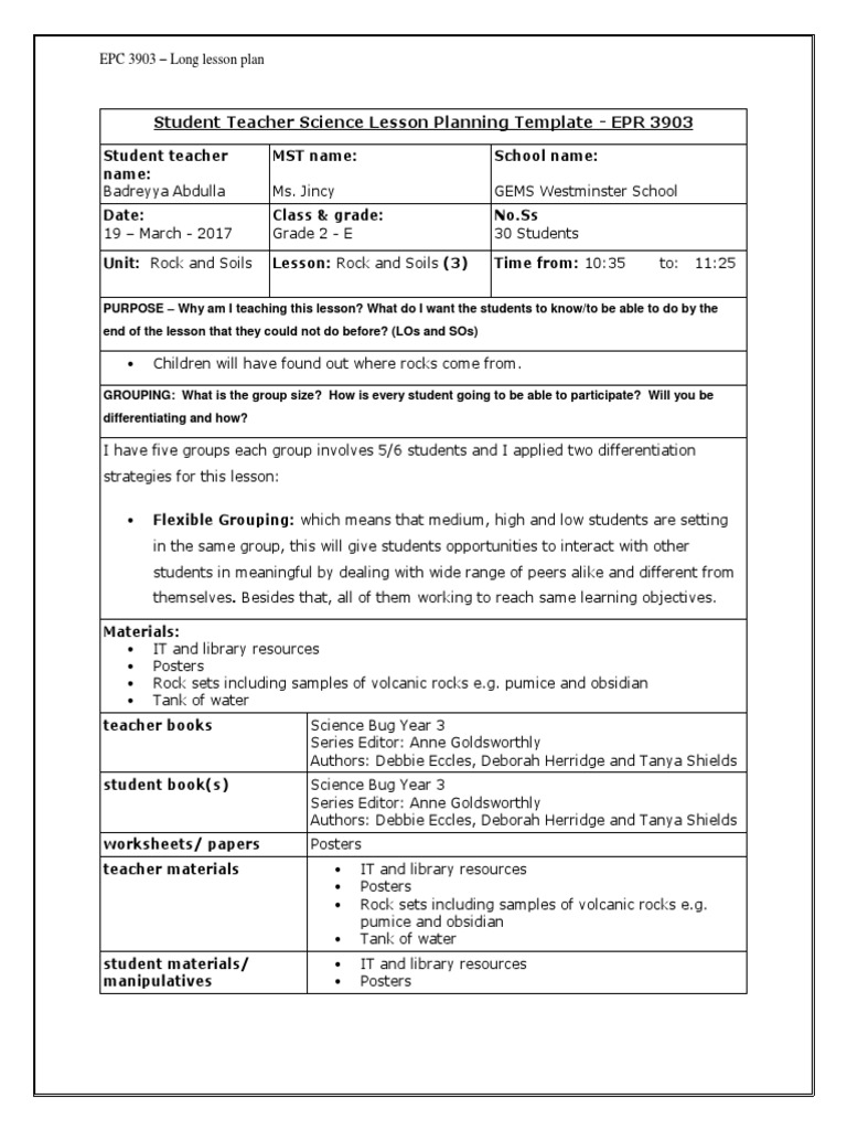 Lesson Plan 10 | PDF | Lesson Plan | Psychological Concepts