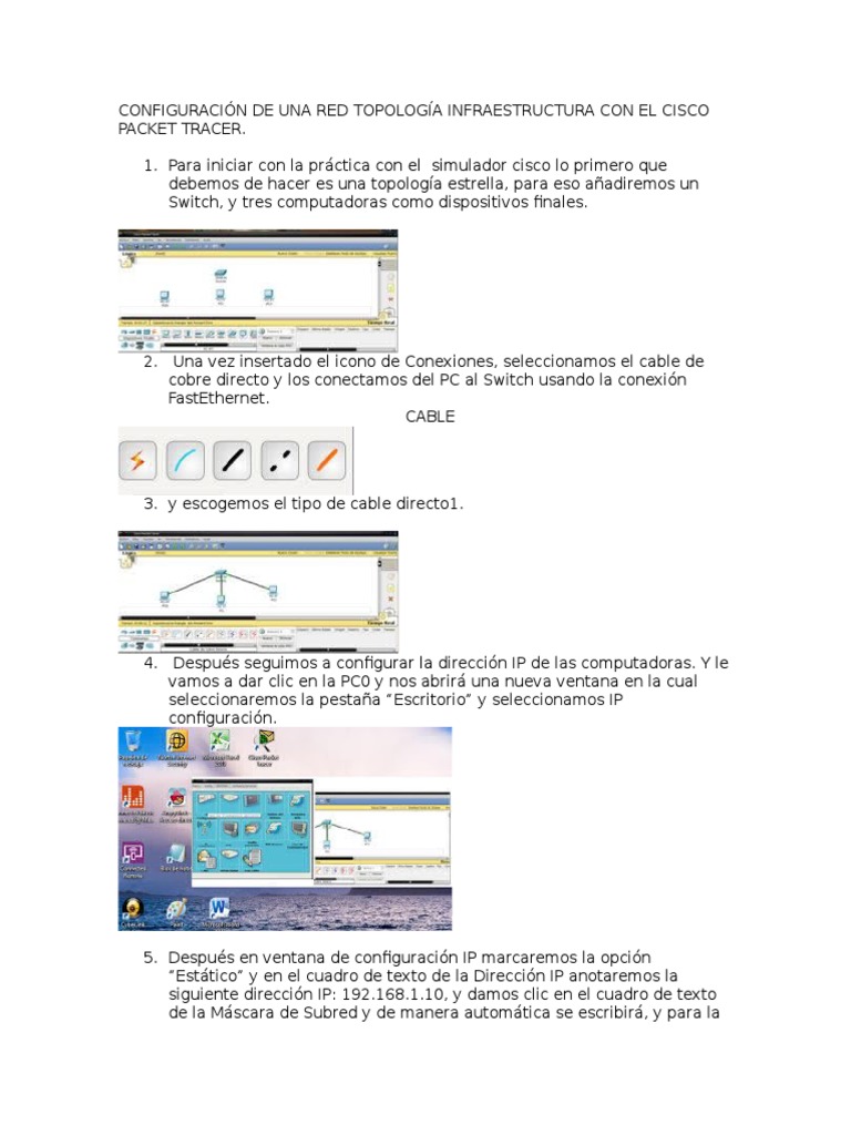 Configuración de Red en Cisco Packet Tracer | PDF | Punto de acceso ...