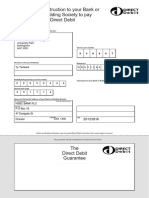 Instruction To Your Bank or Building Society To Pay by Direct Debit