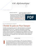 Choisir La Paix Au Pays Basque, Par Brian Currin (Le Monde Diplomatique, Juin 2011)