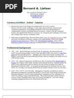 Bernard Lietaer Resume (2010)