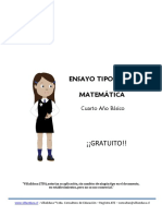 Ensayo Tipo Simce Matematica 4basico Gratuito-1 PDF