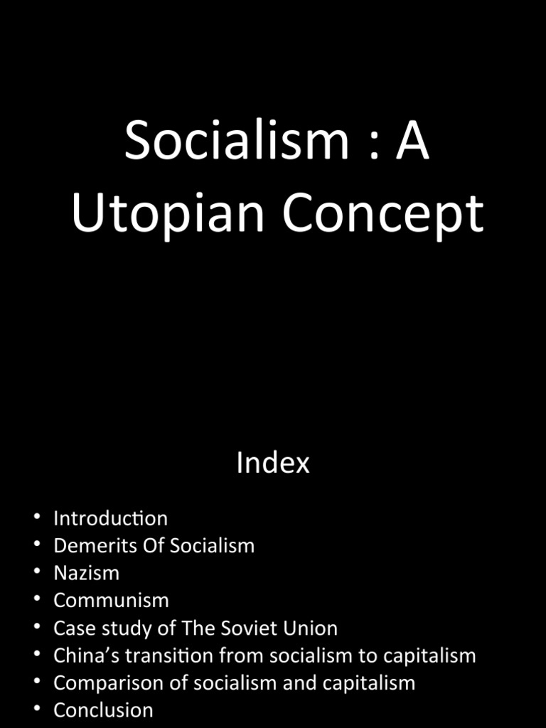 Socialism A Utopian Concept PDF Socialism Capitalism