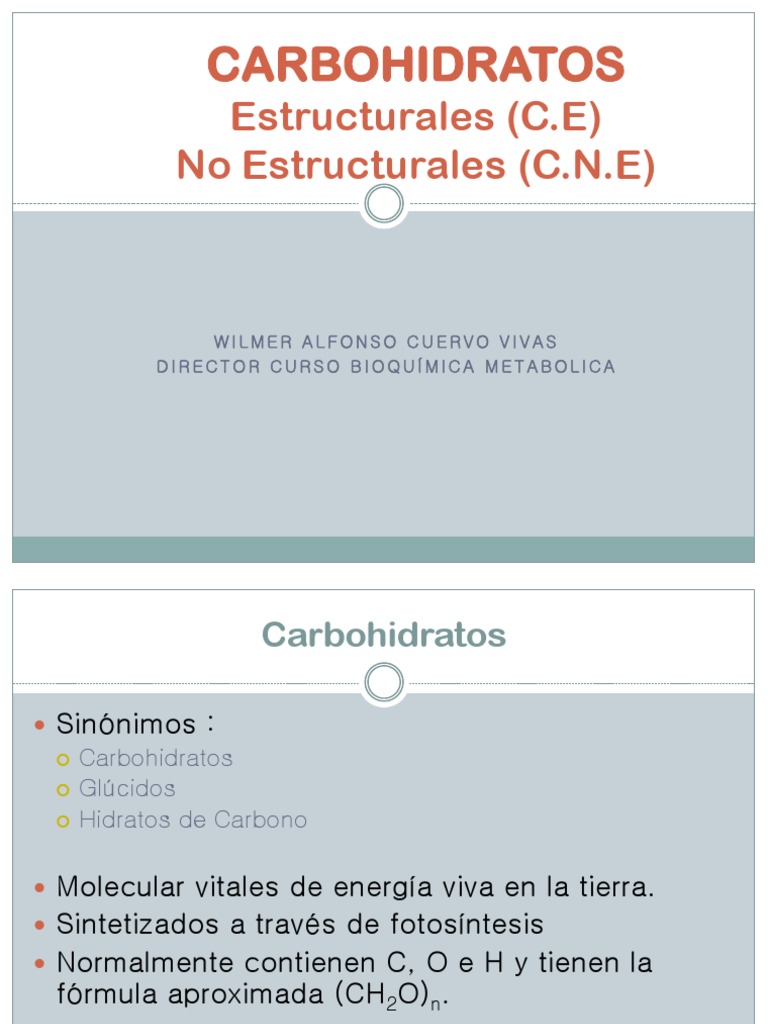 Carbohidratos: Estructura y Funciones | PDF | Carbohidratos | Glucosa