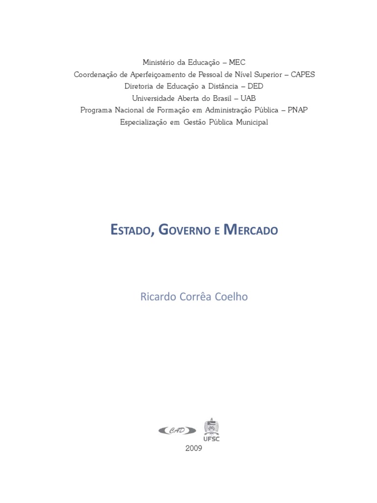Livro - Estado, Governo e Mercado | Estado | Karl Marx