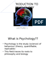 Chapter 1 Introduction To Psychology