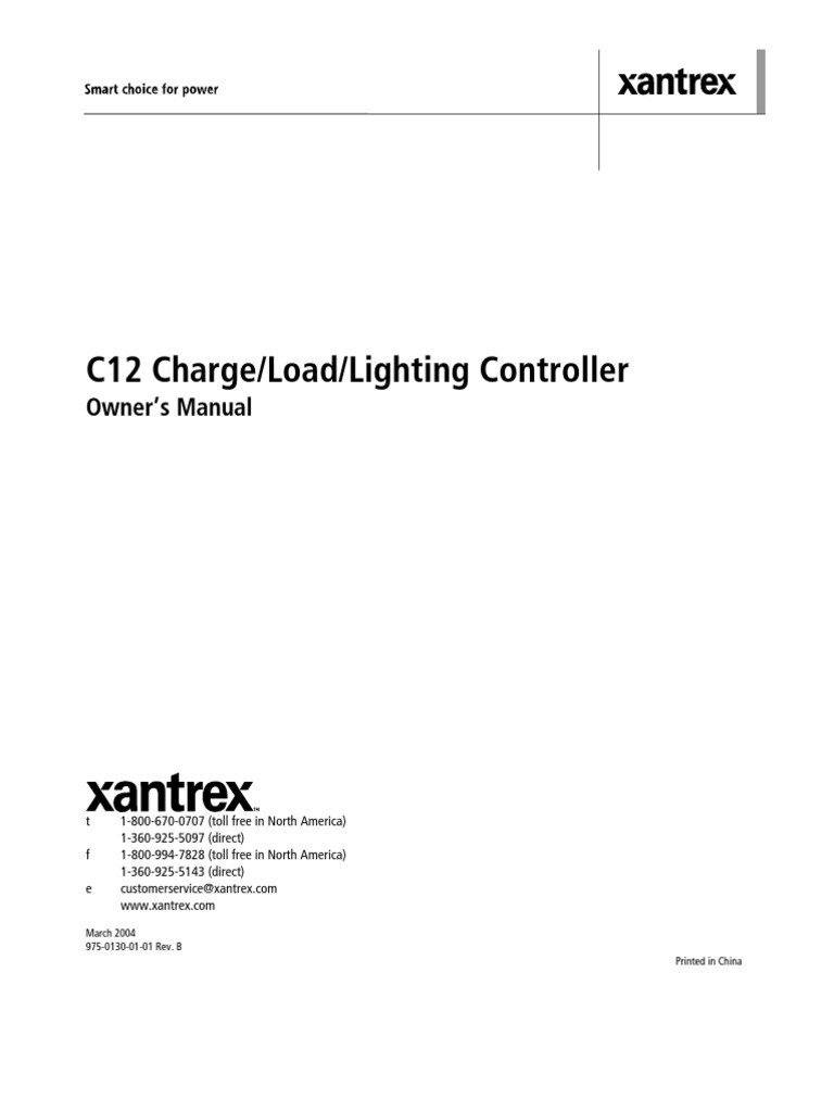 Xantrex Manual | PDF | Battery (Electricity) | Electrical Wiring