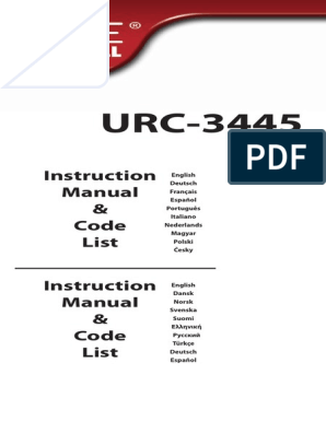 Urc3445 Manual All Languages Pdf Television Tecnologia De Pantalla