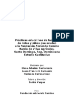 Estudio Cualitativo Practicas Educativas Familias Villas Agricolas. Rep. Dominicana
