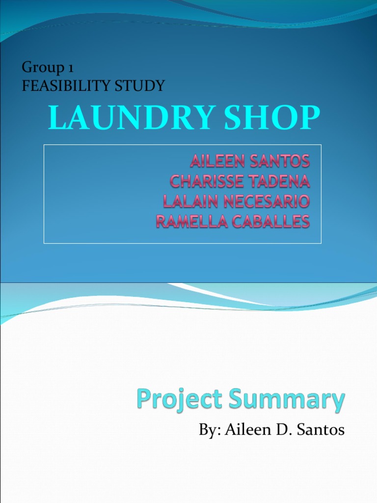 Feasibility Studies Laundry Shop Washing Machine Clothing