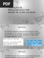 Formação de Trihalometanos