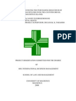 Factors Influencing The Purchasing Behaviour of Retail Pharmacists For Over-The-Counter Drugs.