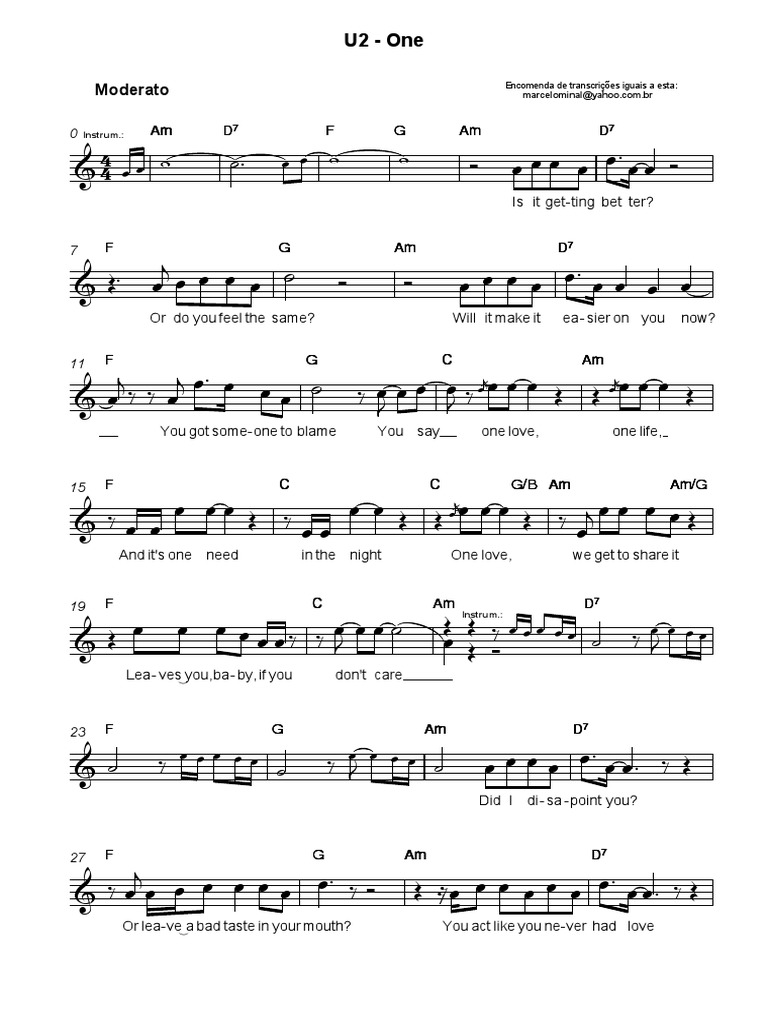 U2 One PDF | PDF