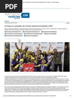 Conheça os campeões do Torneio Nacional de Robótica 2017