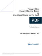 AdvancED Accreditation Report Mississippi School For The Deaf 2017