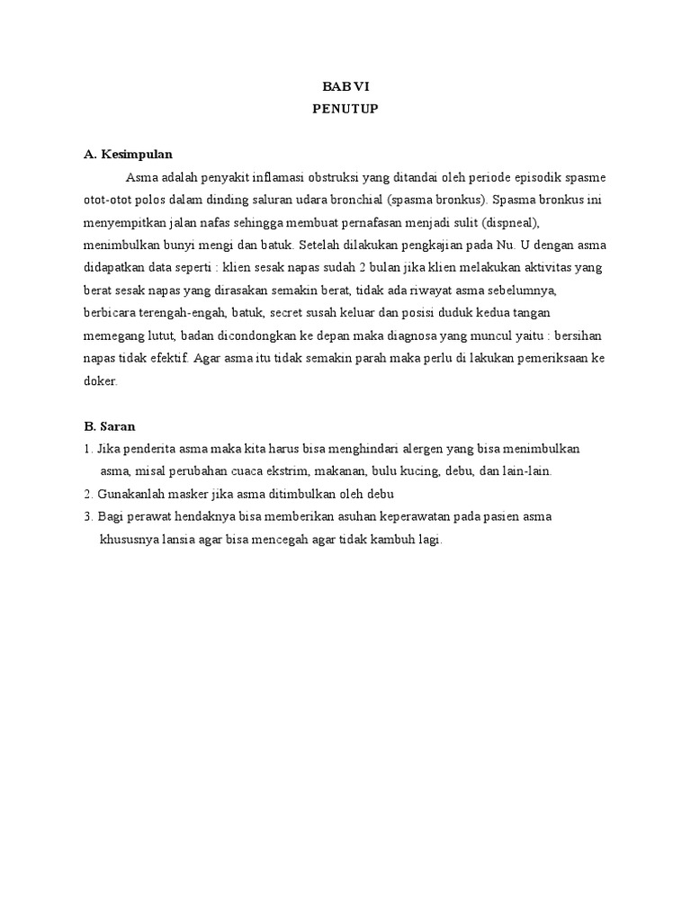 Bab Vi Penutup Kesimpulan Daftar Pustaka