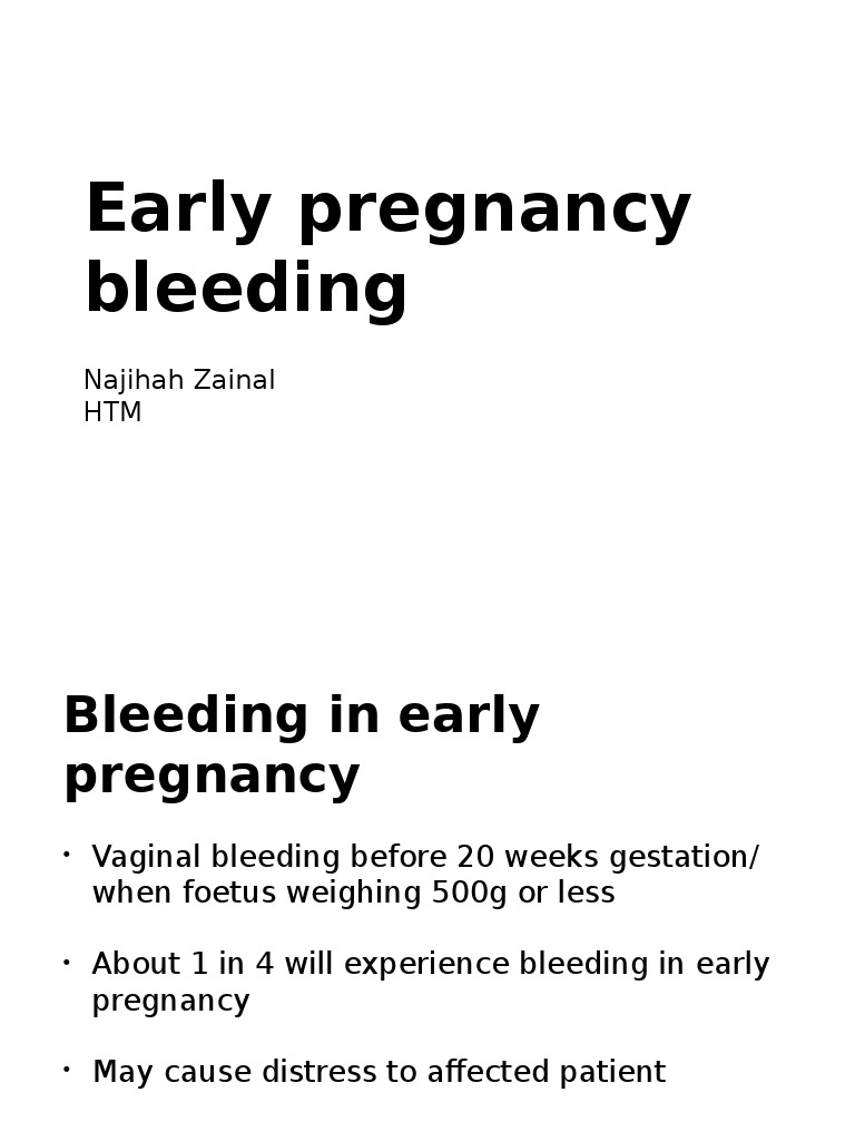 Bleeding in Early Pregnancy PDF Miscarriage Uterus