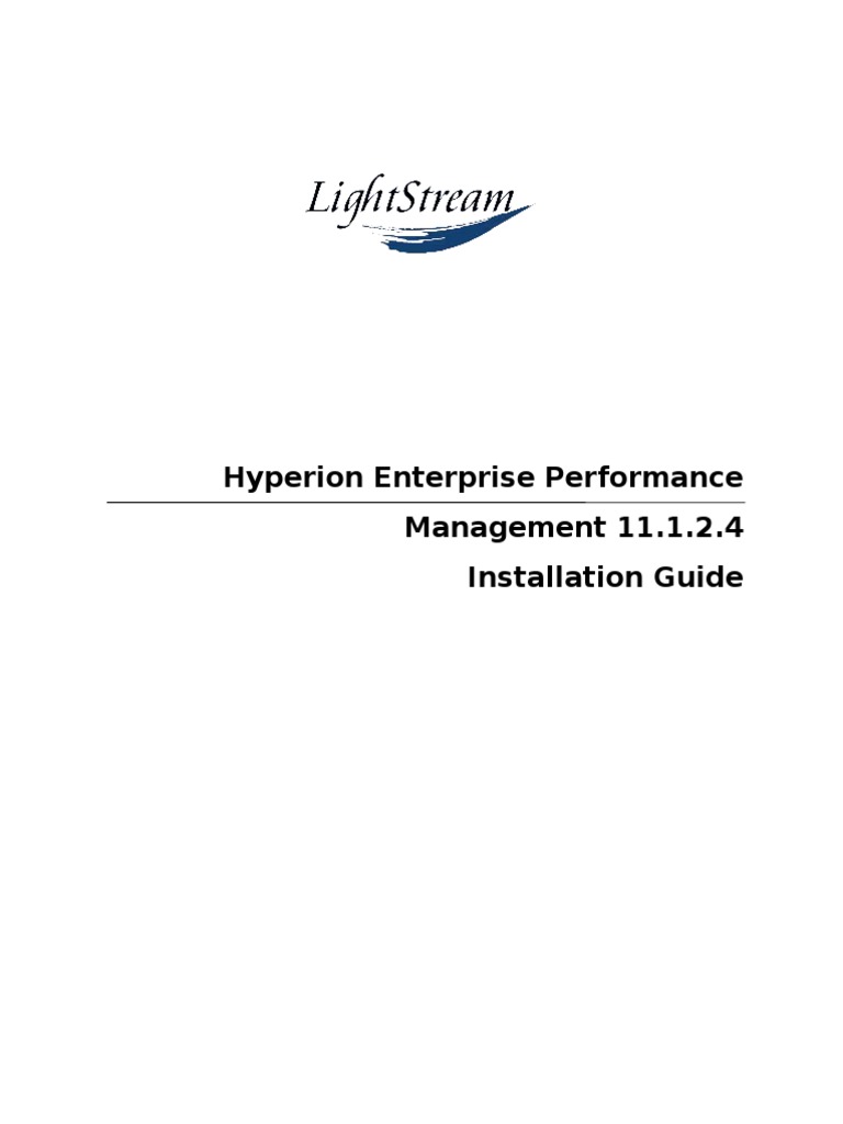 Hyperion EPM 11.1.2.4 Installation Guide | PDF | Microsoft Windows ...