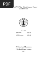 Download Analisis SWOT Dan CSF PT Nestle by dectilyvera SN344649110 doc pdf