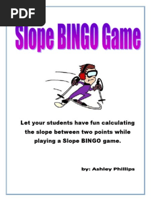 Calculating Slope Bingo Game