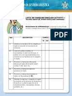 Instrumento de Evaluación English - Activity - 1 PDF