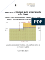 MEMORIA DE CALCULO ESTUDIO ESTRUCTURAL PARA D ISEÑO DE MUROS DE CONTENCION h=5 m -Zapata