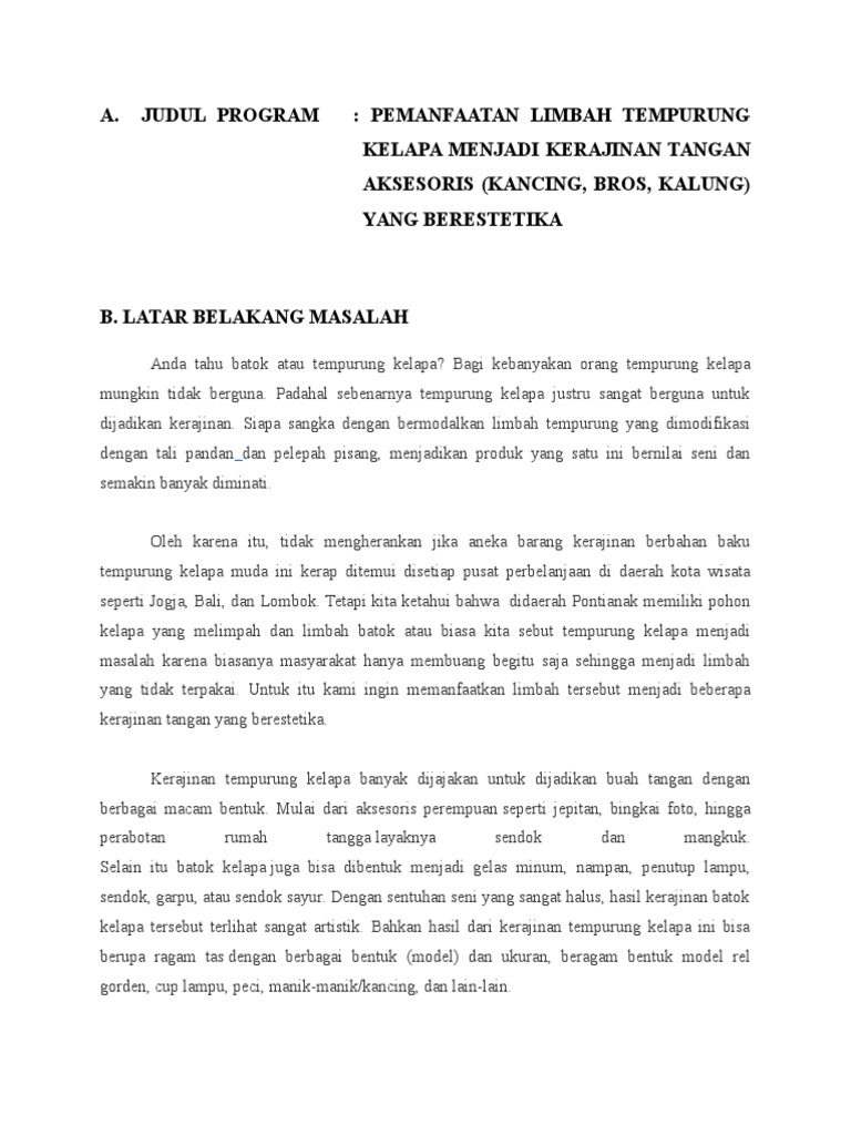  Proposal  Tempurung Kelapa 