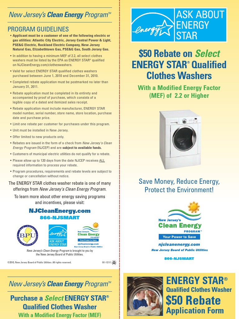 NJ Washer Rebate Rebate Marketing Washing Machine