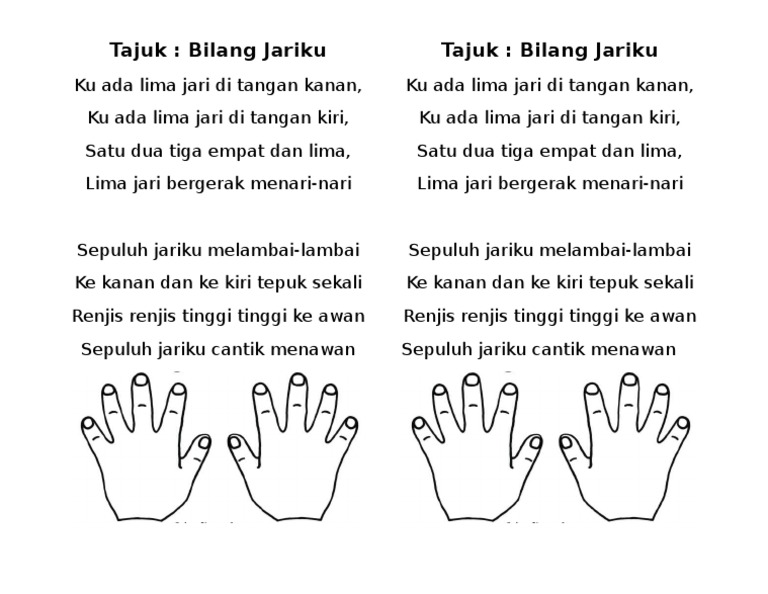 Bilang Jariku Tahun 1 Muzik