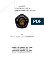 Ideologi Dan Sistem Pemerintahan Timor Leste