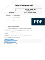 Adjectifs Demonstratifs