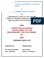 A Winter Training Project Report ON: Submitted in Partial Fulfillment of The Requirement For The Award OF MBA