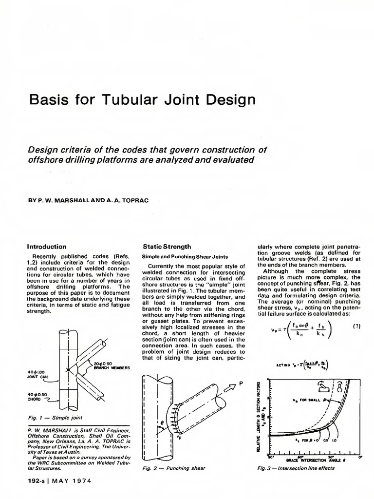 tubular joint design