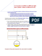 Formula To Find Horizontal Cylinder Volume at Different Levels