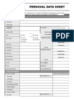 CS Form No. 212 Revised Personal Data Sheet 2017