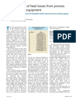 Estimation of Heat Losses From Process Piping and Equipment