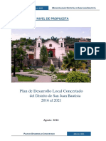 Plan de Desarrollo Local Concertado de San Juan Bautista 2016-2021