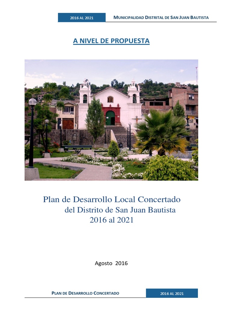 Pdc Distrito San Juan Bautista 2016 2021 Calidad