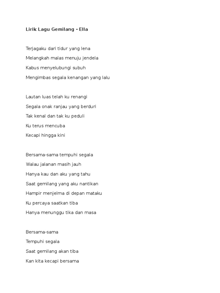 Lirik Lagu Ella Semarak Cinta Lirik Lagu Baru Indonesia Lagu Mp3 Gratis