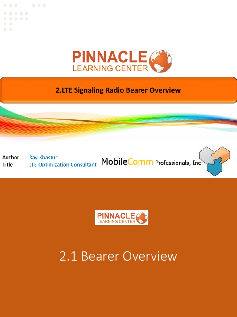 Mobile 2.LTE Signaling Radio Bearer Overview PDF Computer Network
