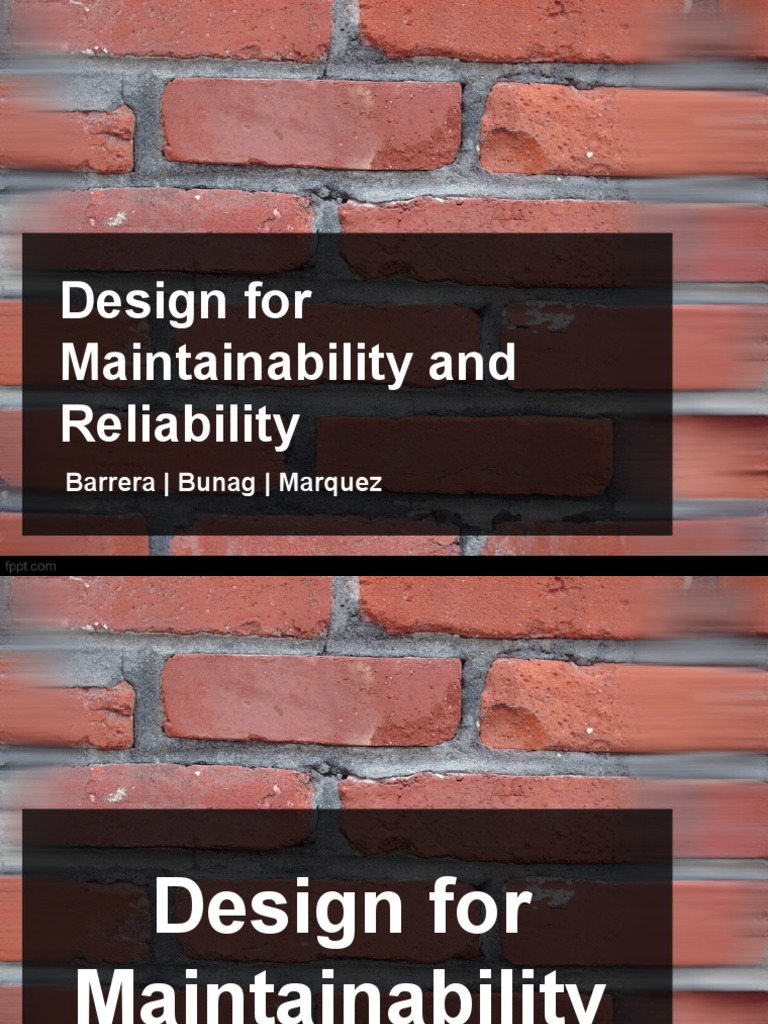 Design For Maintainability | PDF | Design For Six Sigma | Reliability ...
