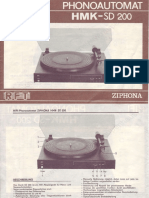 Rft Hmk-sd200 Ziphona Turntable