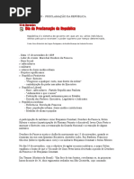 15 de Novembro Proclamação Da República
