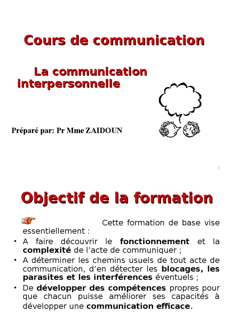Communication Interpersonnelle PDF la communication Sciences